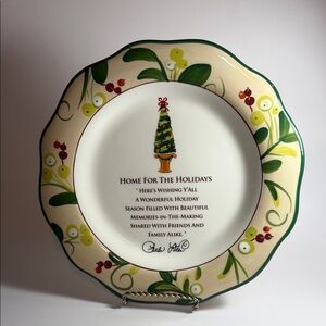Home for the Holidays Decorative Plate by Paula Deen